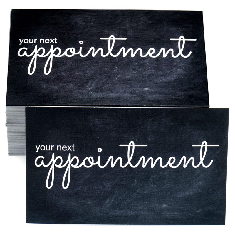 RXBC2011 Appointment Reminder Cards Pack of 100 Chalkboard Black and White - Image 5
